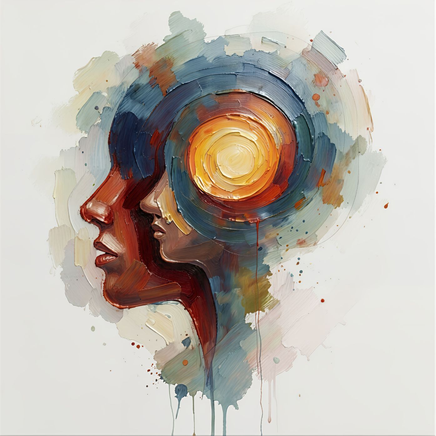 Cosmic Duality painting, contemporary style, ideal for bedroom spaces.