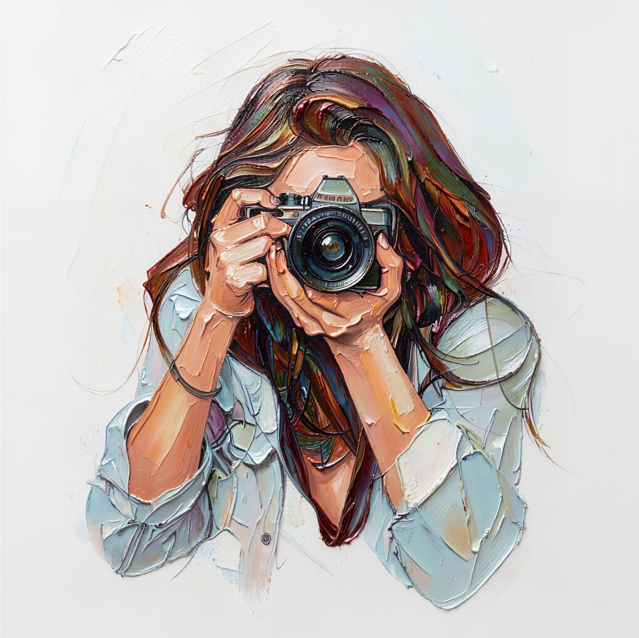 The Observer painting, figurative style, ideal for office spaces.