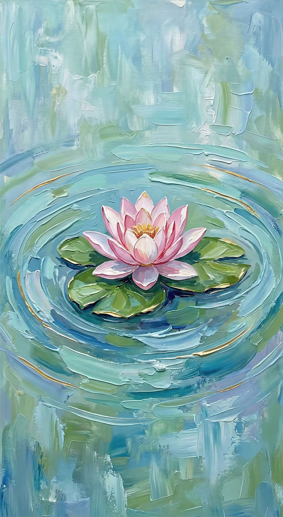 Lotus Calm painting, nature style, ideal for prayer room spaces.