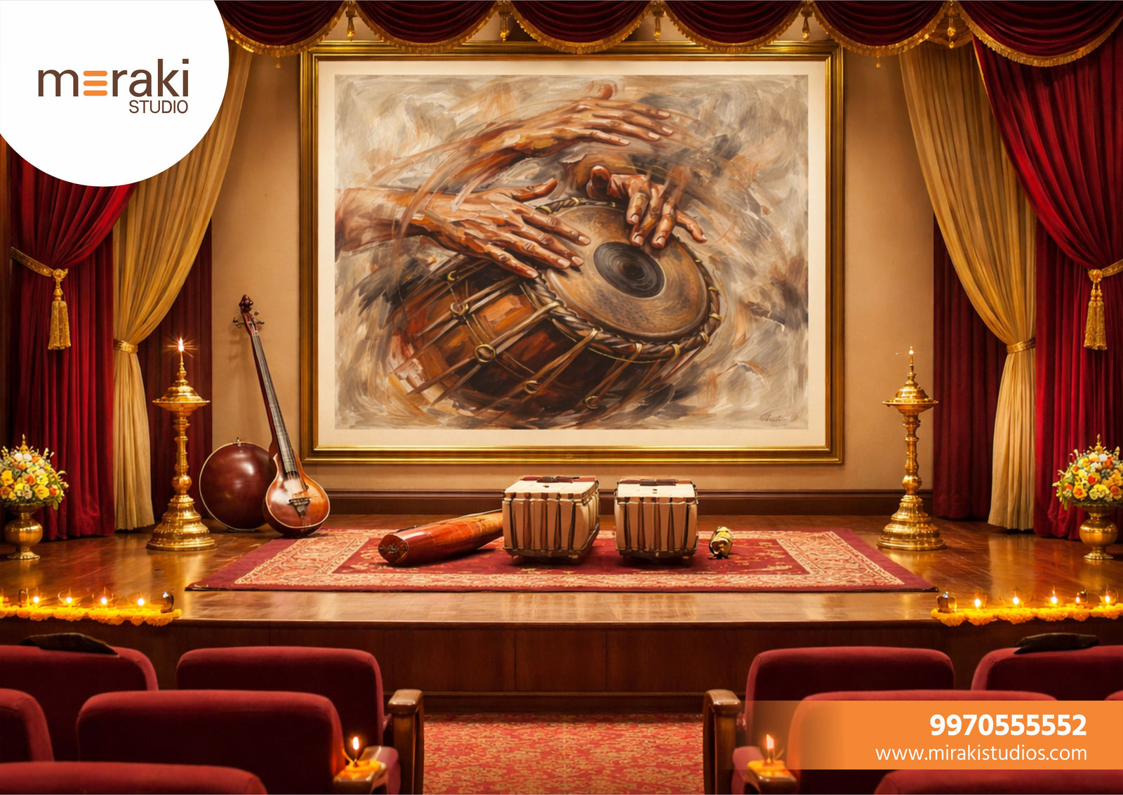 Rhythm in Frame painting, modern indian style, ideal for hospitality spaces.